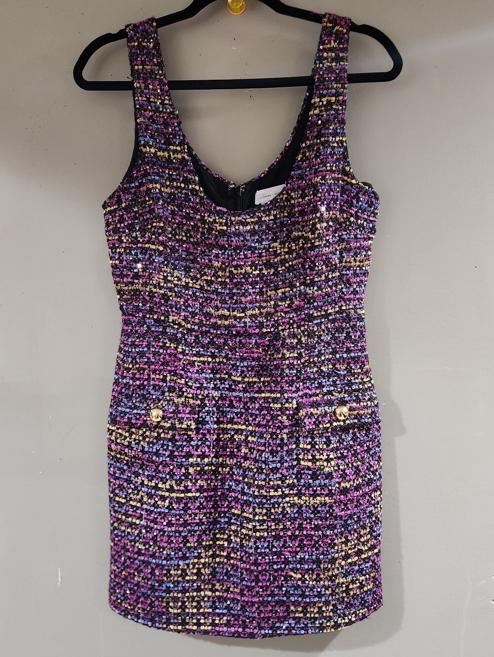 Lovers and friends harley mini Tweed dress multi color size M